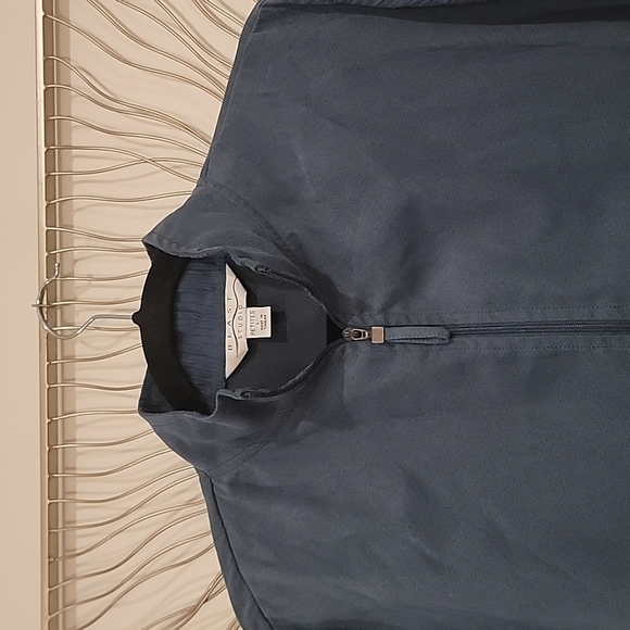 Blast Studio Green Crinkle Texture Zip Front Light Weight Jacket Petite Large - Picture 9 of 11